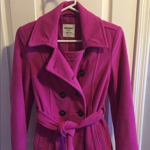 Pink pea coat